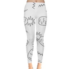 Pineapples Doodles Leggings  by goljakoff