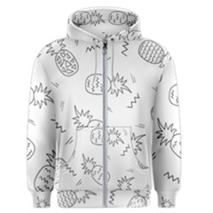 Pineapples Doodles Men s Zipper Hoodie by goljakoff