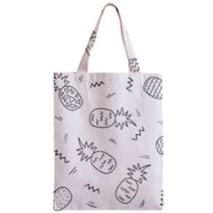 Pineapples Doodles Zipper Classic Tote Bag by goljakoff