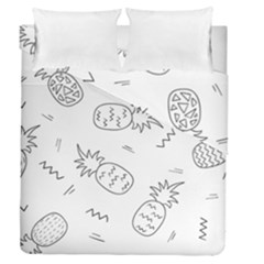 Pineapples Doodles Duvet Cover Double Side (queen Size) by goljakoff