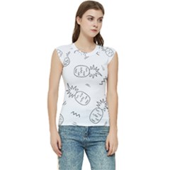 Pineapples Doodles Women s Raglan Cap Sleeve Tee by goljakoff