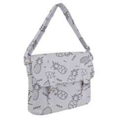 Pineapples Doodles Buckle Messenger Bag by goljakoff