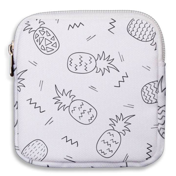 Pineapples doodles Mini Square Pouch