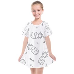 Pineapples Doodles Kids  Smock Dress by goljakoff