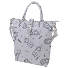 Pineapples Doodles Buckle Top Tote Bag by goljakoff