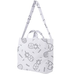 Pineapples Doodles Square Shoulder Tote Bag by goljakoff