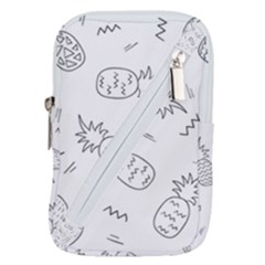 Pineapples Doodles Belt Pouch Bag (large) by goljakoff