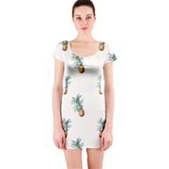 Pineapples Short Sleeve Bodycon Dress