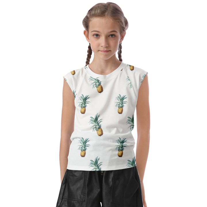 Pineapples Kids  Raglan Cap Sleeve Tee