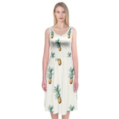 Pineapples Midi Sleeveless Dress