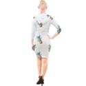 Pineapples Quarter Sleeve Hood Bodycon Dress View2