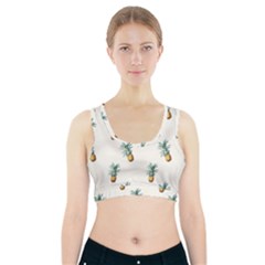 Pineapples Sports Bra With Pocket