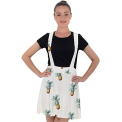 Pineapples Velvet Suspender Skater Skirt