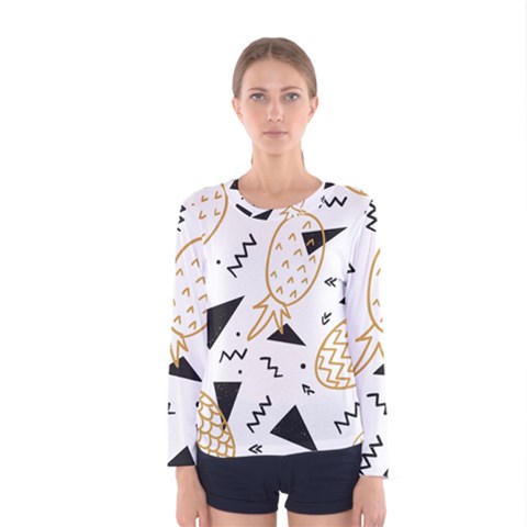 Golden Pineapples Women s Long Sleeve Tee by goljakoff