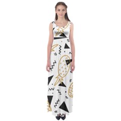 Golden Pineapples Empire Waist Maxi Dress by goljakoff