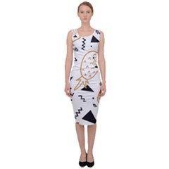 Golden Pineapples Sleeveless Pencil Dress by goljakoff