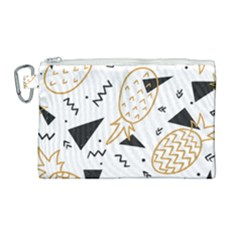 Golden Pineapples Canvas Cosmetic Bag (large) by goljakoff