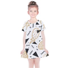 Golden Pineapples Kids  Simple Cotton Dress by goljakoff