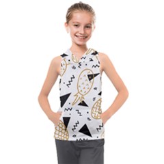 Golden Pineapples Kids  Sleeveless Hoodie by goljakoff