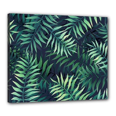 Green Leaves Canvas 24  X 20  (stretched) by goljakoff