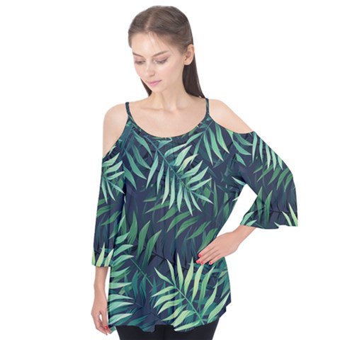 Green Leaves Flutter Tees by goljakoff