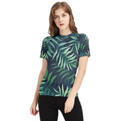 Green Leaves Women s Short Sleeve Rash Guard by goljakoff