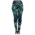 Green leaves Lightweight Velour Leggings View2