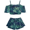 Green leaves Kids  Off Shoulder Skirt Bikini View1