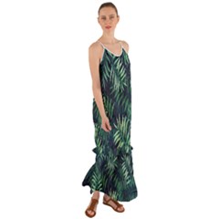 Green Leaves Cami Maxi Ruffle Chiffon Dress by goljakoff