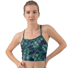 Green Leaves Mini Tank Bikini Top by goljakoff