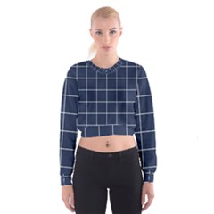 Blue Buffalo Plaid Cropped Sweatshirt by goljakoff