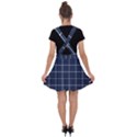 Blue buffalo plaid Velvet Suspender Skater Skirt View2