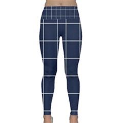 Blue Buffalo Plaid Lightweight Velour Classic Yoga Leggings by goljakoff