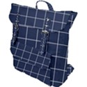 Blue buffalo plaid Buckle Up Backpack View1