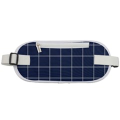 Blue Buffalo Plaid Rounded Waist Pouch by goljakoff