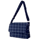 Blue buffalo plaid Full Print Messenger Bag (L) View1