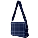 Blue buffalo plaid Full Print Messenger Bag (L) View2