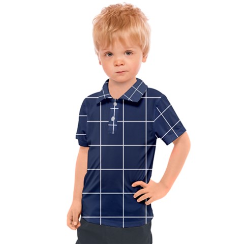 Blue Buffalo Plaid Kids  Polo Tee by goljakoff