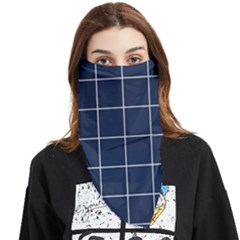 Blue Buffalo Plaid Face Covering Bandana (triangle)