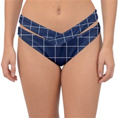 Blue Buffalo Plaid Double Strap Halter Bikini Bottom