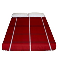 Red Buffalo Plaid Fitted Sheet (king Size) by goljakoff