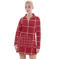 Red Buffalo Plaid Women s Long Sleeve Casual Dress by goljakoff