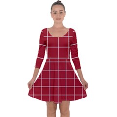 Red Buffalo Plaid Quarter Sleeve Skater Dress by goljakoff