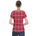 Red buffalo plaid Short Sleeve Front Detail Top View2