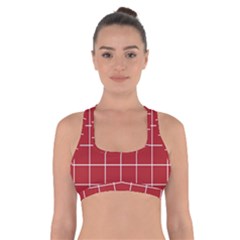 Red Buffalo Plaid Cross Back Sports Bra by goljakoff