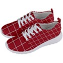 Red buffalo plaid Men s Lightweight Sports Shoes View2