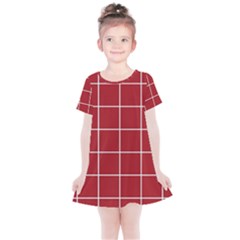 Red Buffalo Plaid Kids  Simple Cotton Dress by goljakoff