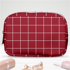 Red Buffalo Plaid Make Up Pouch (small) by goljakoff