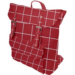 Red Buffalo Plaid Buckle Up Backpack by goljakoff