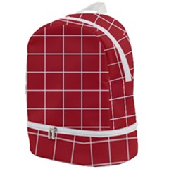 Red Buffalo Plaid Zip Bottom Backpack by goljakoff